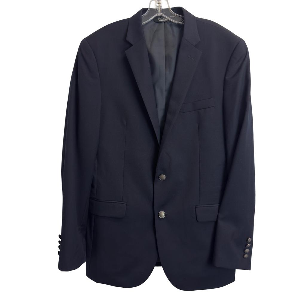 Jos.‎ A. Bank Classic Collection Navy Blue 100% Wool Slim Fit Blazer 42 Long